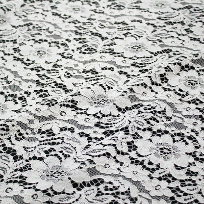 Re-embroidered Lace | Small & Large Flowers | Double Scalloped Edge | H 140 cm | FSW4155