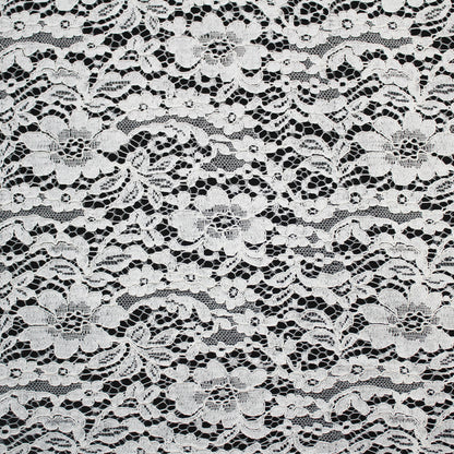 Re-embroidered Lace | Small & Large Flowers | Double Scalloped Edge | H 140 cm | FSW4155