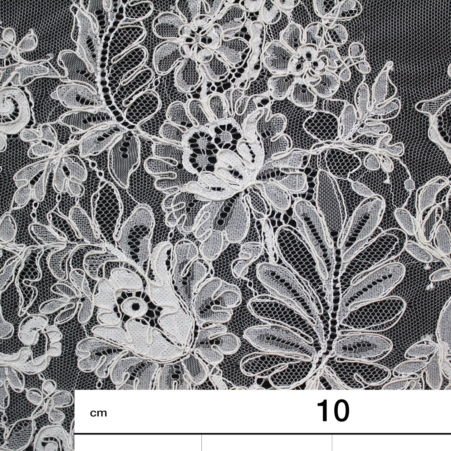 Re-embroidered Lace | Scattered Flowers | High Double Floral Branch Border | H 150 cm | FSW1705