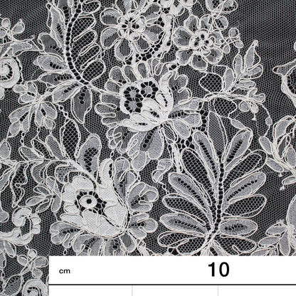 Re-embroidered Lace | Scattered Flowers | High Double Floral Branch Border | H 150 cm | FSW1705
