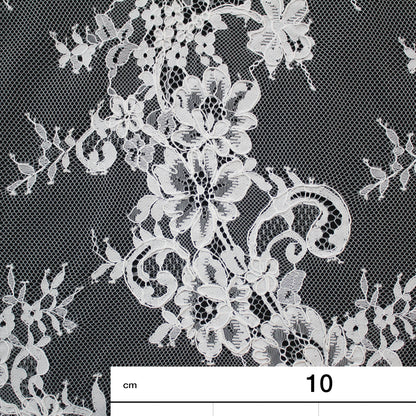 Re-embroidered Lace | Floral Bouquets | High Double Floral Branch & Paisley Border | H 150 cm | FSW2248