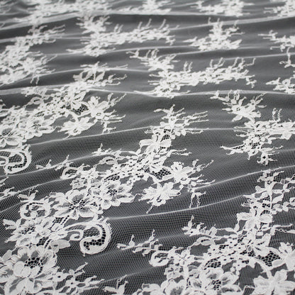 Re-embroidered Lace | Floral Bouquets | High Double Floral Branch & Paisley Border | H 150 cm | FSW2248