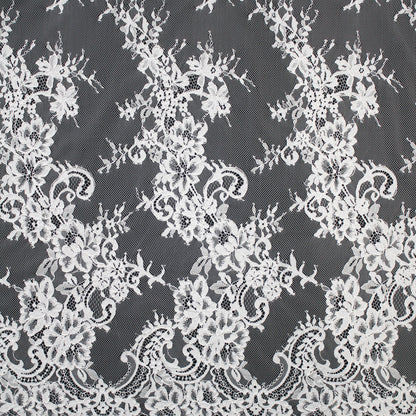 Re-embroidered Lace | Floral Bouquets | High Double Floral Branch & Paisley Border | H 150 cm | FSW2248
