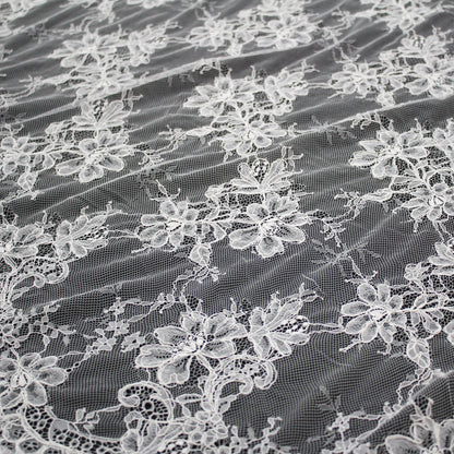 Re-embroidered Lace | Floral Bouquets | Medium Double Floral & Paisley Border | H 140 cm | FSW4205
