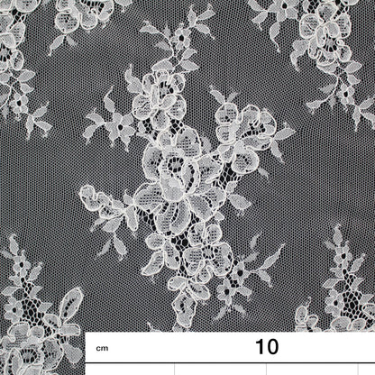 Re-embroidered Lace | Floral Bouquets | Low Double Floral Border | H 150 cm | FSW1932