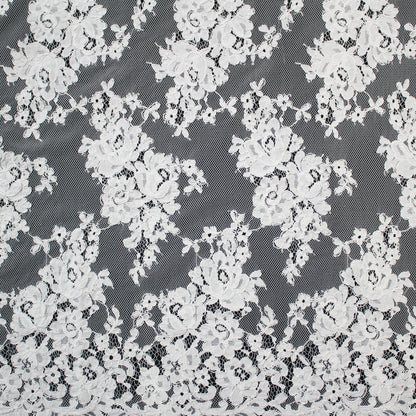 Re-embroidered Lace | Floral Bouquets | Medium Double Floral Border | H 150 cm | FSW1936