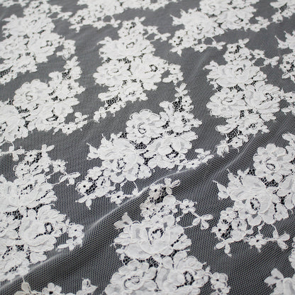 Re-embroidered Lace | Floral Bouquets | Medium Double Floral Border | H 150 cm | FSW1936