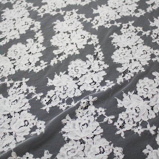 Re-embroidered Lace | Floral Bouquets | Medium Double Floral Border | H 150 cm | FSW1936
