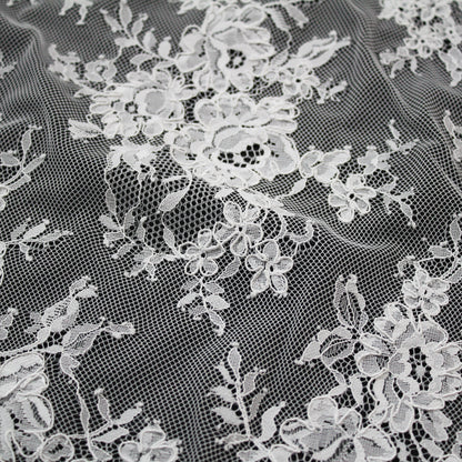Re-embroidered Lace | Floral Bouquets | Double Border | H 150 cm | FSW4278
