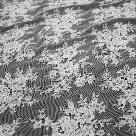 Re-embroidered Lace | Floral Bouquets | Double Border | H 150 cm | FSW4278