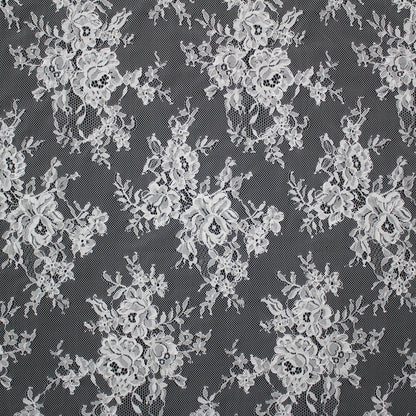 Re-embroidered Lace | Floral Bouquets | Double Border | H 150 cm | FSW4278