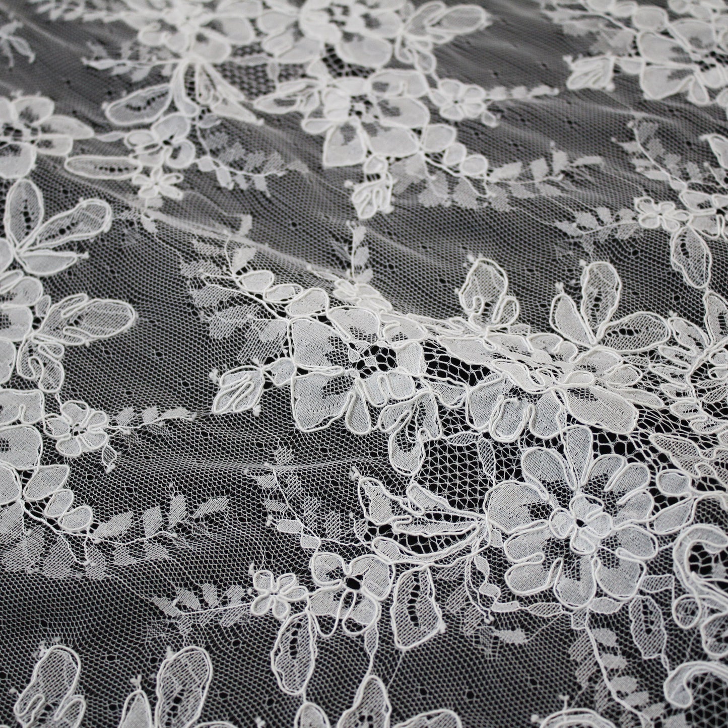 Re-embroidered Lace | Floral Bouquets | Medium Double Border Floral & Paisley Pattern | H 150 cm | FSW2267