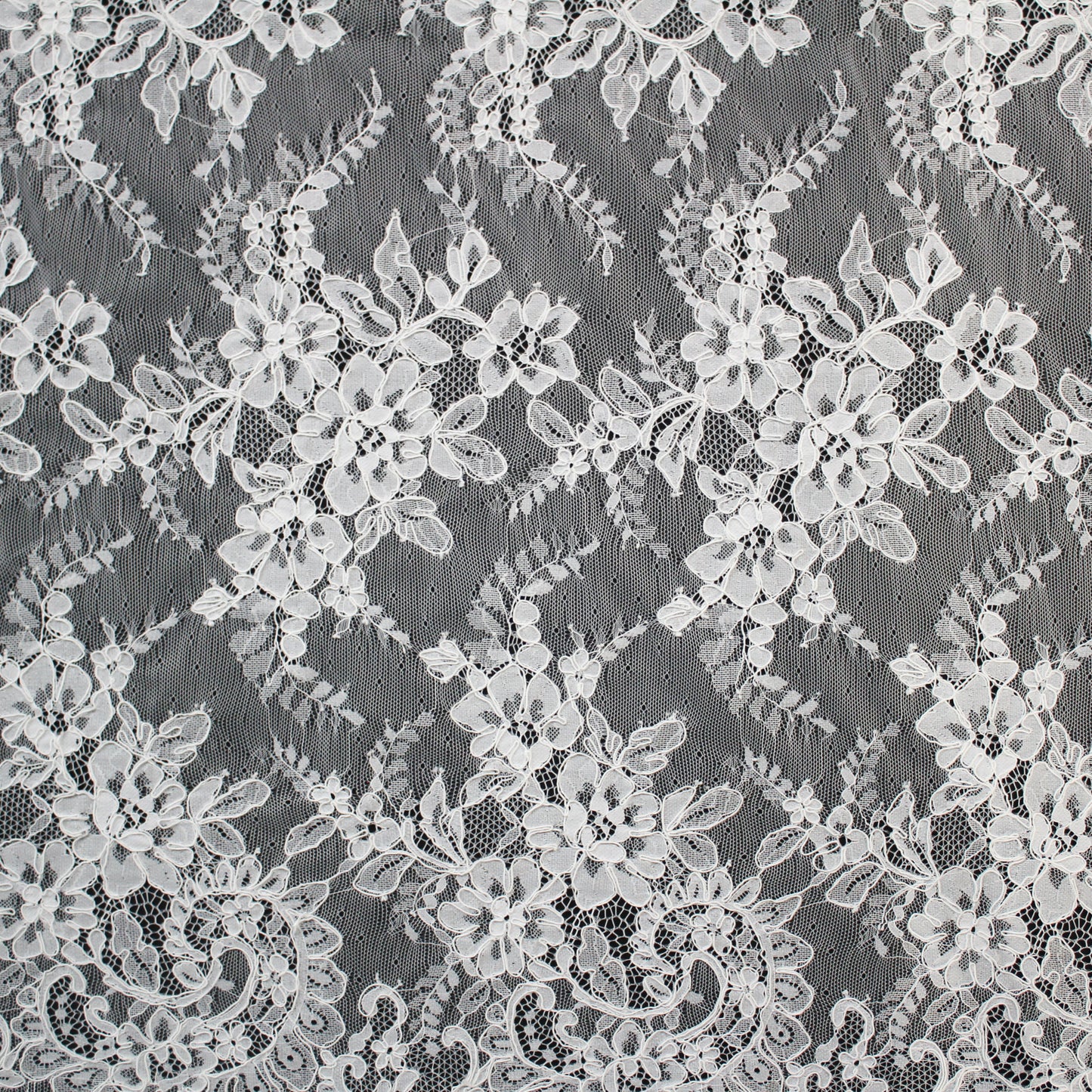 Re-embroidered Lace | Floral Bouquets | Medium Double Border Floral & Paisley Pattern | H 150 cm | FSW2267