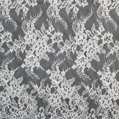 Re-embroidered Lace | Floral Bouquets | Medium Double Border Floral & Paisley Pattern | H 150 cm | FSW2267