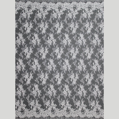 Re-embroidered Lace | Small Floral Bouquets | Double Floral Border | H 150 cm | FSW4265