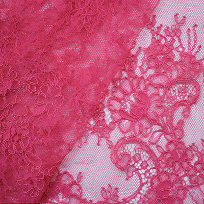 Re-embroidered Lace | Small Floral Bouquets | Double Floral & Paisley Border | H 130 cm | FSW2971