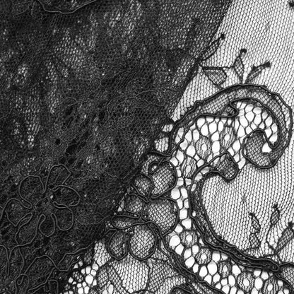 Re-embroidered Lace | Small Floral Bouquets | Double Floral & Paisley Border | H 130 cm | FSW2971
