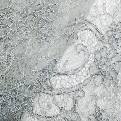 Re-embroidered Lace | Small Floral Bouquets | Double Floral & Paisley Border | H 130 cm | FSW2971