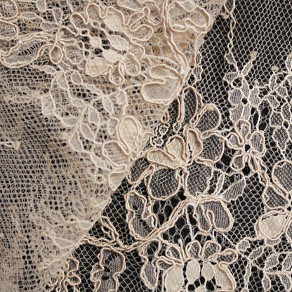 Re-embroidered Lace | Small Floral Bouquets | Double Floral & Paisley Border | H 130 cm | FSW2971
