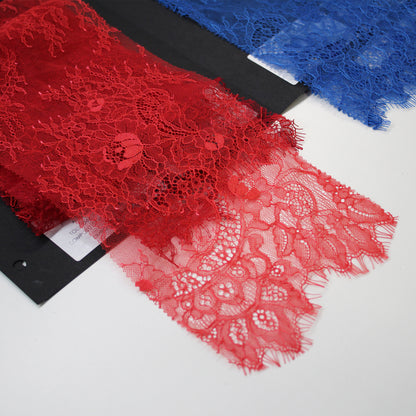 Cartella Pizzo Chantilly | Mazzi di Fiori Piccoli | Doppio Bordo Floreale e Paisley | H 130 cm | FW2969