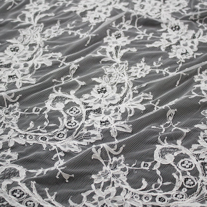 Re-embroidered Lace | Rose Bouquets | High Floral Branch & Paisley Border | H 140 cm | FSW2315