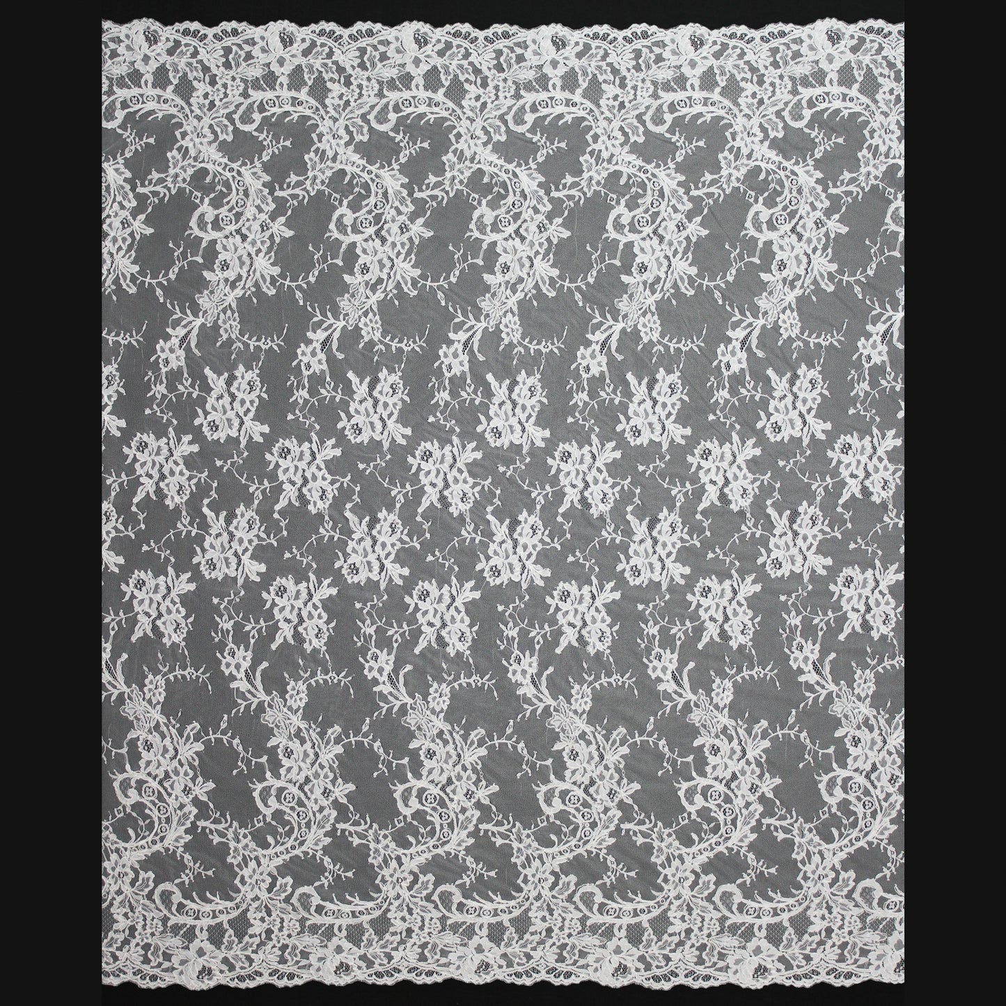 Re-embroidered Lace | Rose Bouquets | High Floral Branch & Paisley Border | H 140 cm | FSW2315