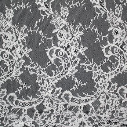 Re-embroidered Lace | Rose Bouquets | High Floral Branch & Paisley Border | H 140 cm | FSW2315