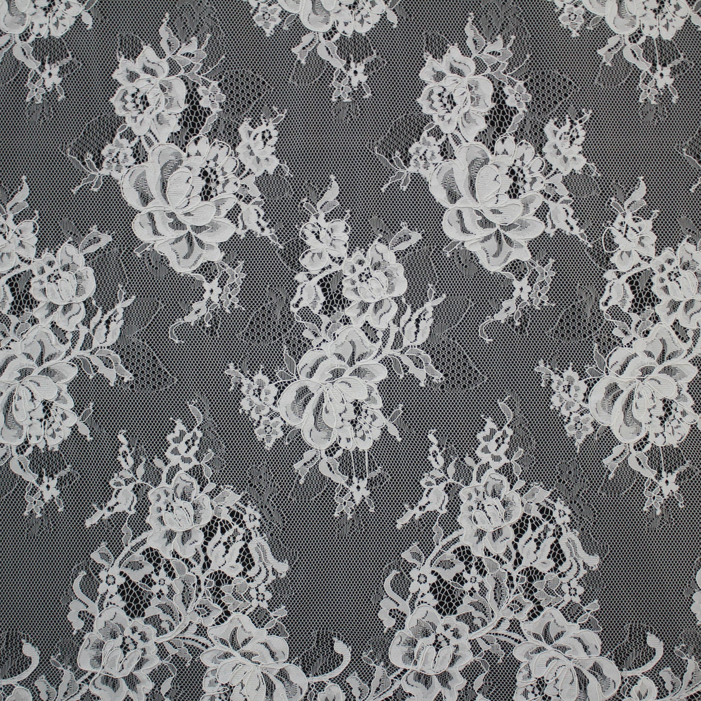 Re-embroidered Lace | Rose Bouquet Pattern | Double Floral Border | H 150 cm | FSW1931