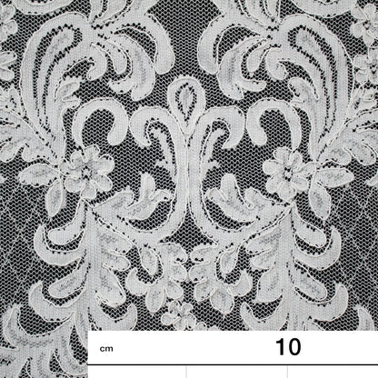 Re-embroidered Lace | Arabesque Pattern | Double Scalloped Edge | H 135 cm | FSW4347