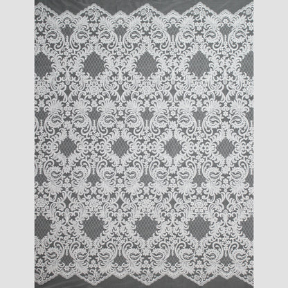 Re-embroidered Lace | Arabesque Pattern | Double Scalloped Edge | H 135 cm | FSW4347
