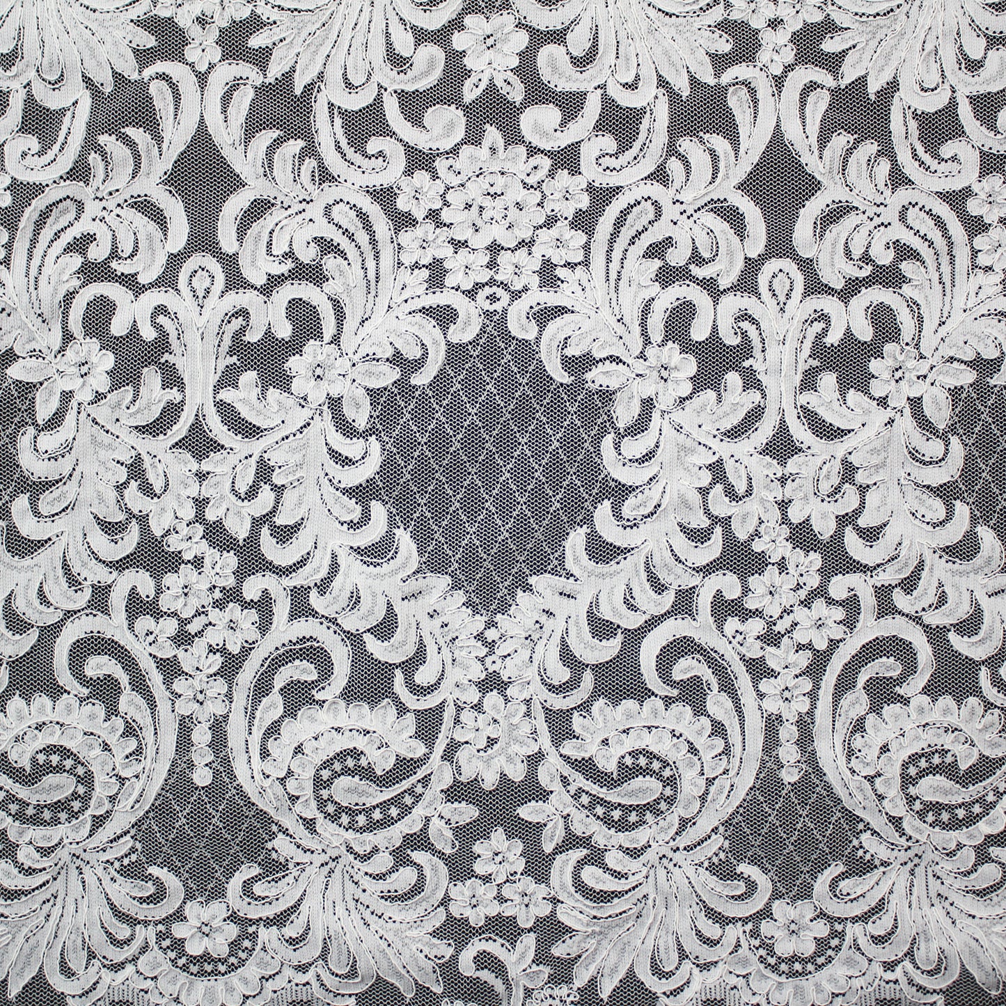Re-embroidered Lace | Arabesque Pattern | Double Scalloped Edge | H 135 cm | FSW4347
