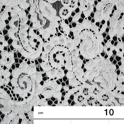 Re-embroidered Lace | Natural Leaf Motif | Double Scalloped Edge | H 145 cm | FSW4145