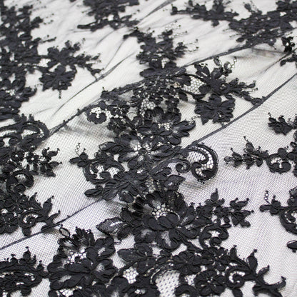Re-embroidered Lace | Floral Branch Pattern | High Double Floral Border | H 140 cm | FSW2210