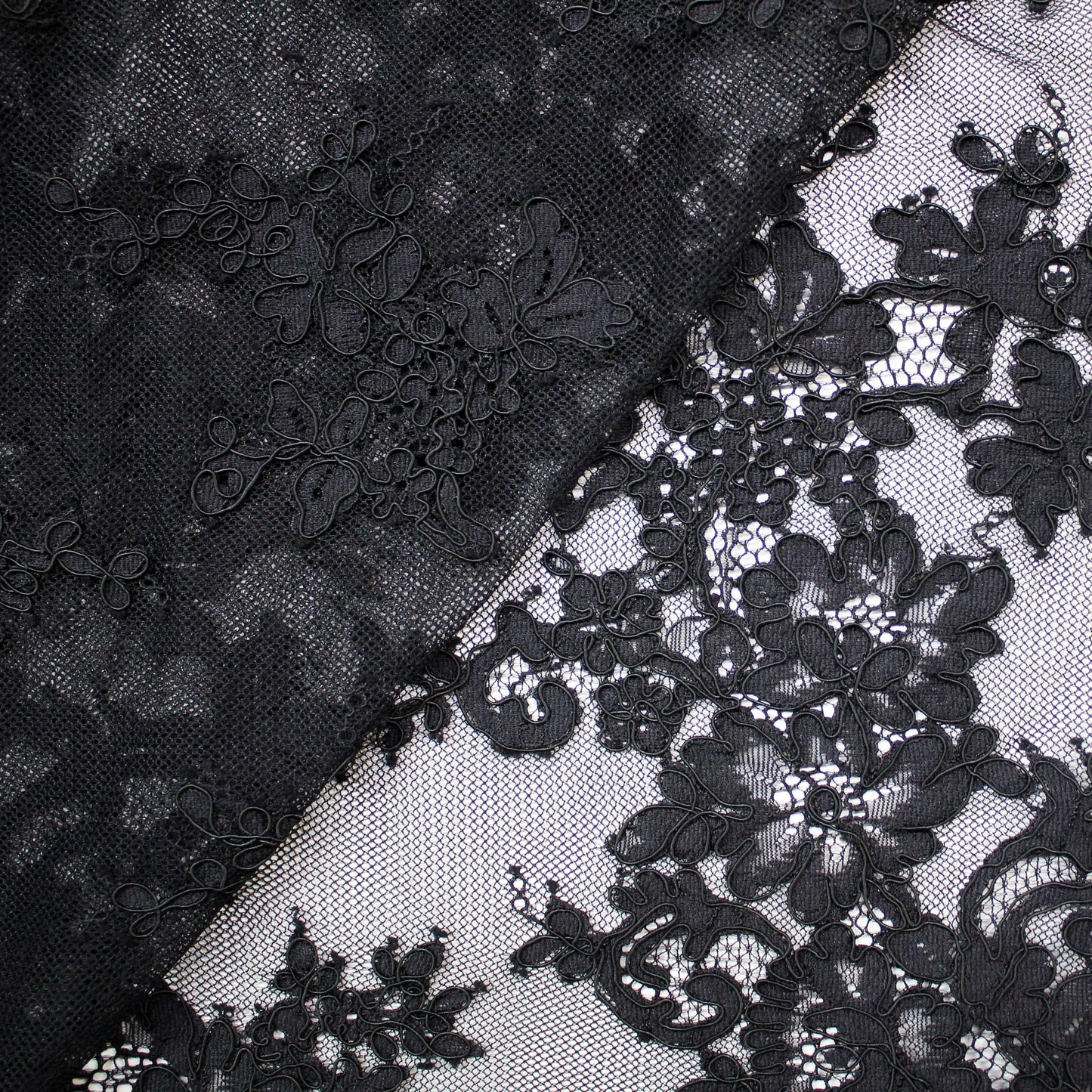 Re-embroidered Lace | Floral Branch Pattern | High Double Floral Border | H 140 cm | FSW2210
