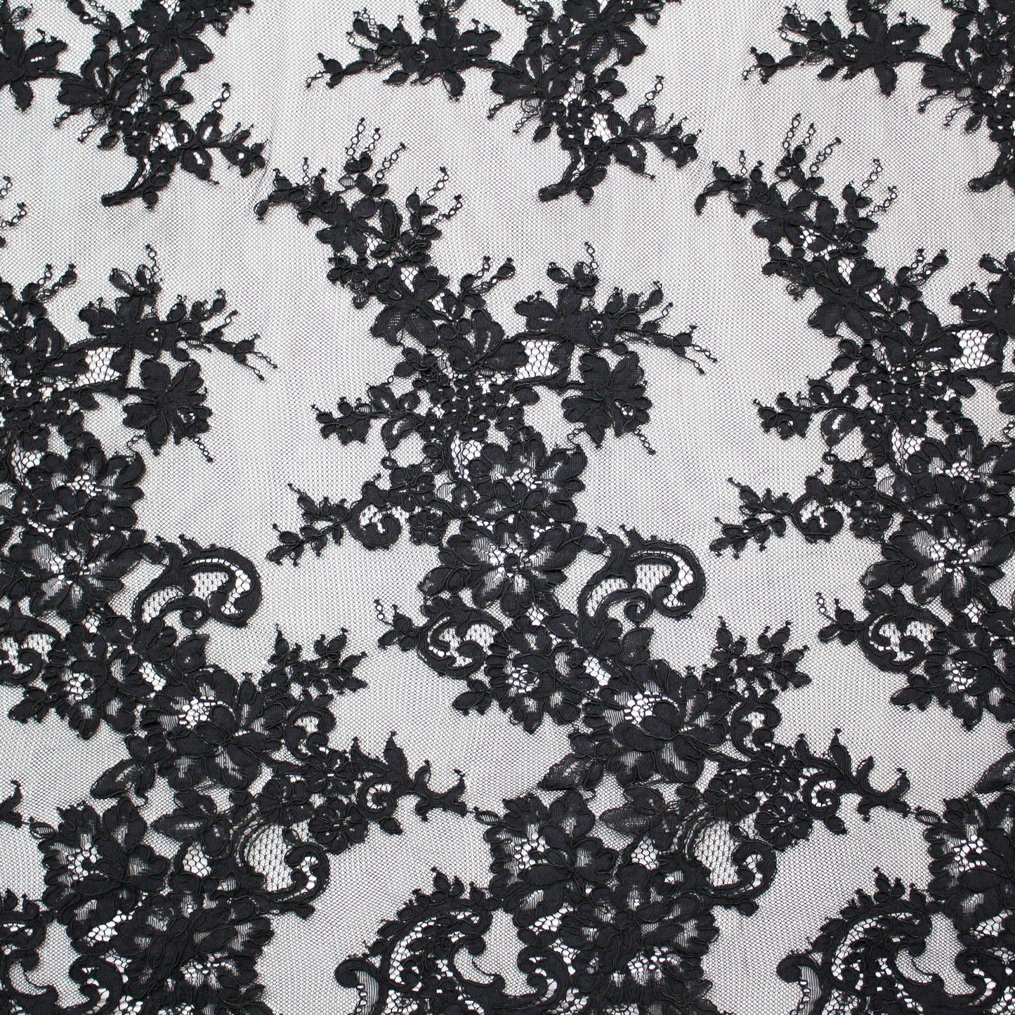 Re-embroidered Lace | Floral Branch Pattern | High Double Floral Border | H 140 cm | FSW2210