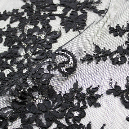 Re-embroidered Lace | Floral Branch Pattern | High Double Floral Border | H 140 cm | FSW2210