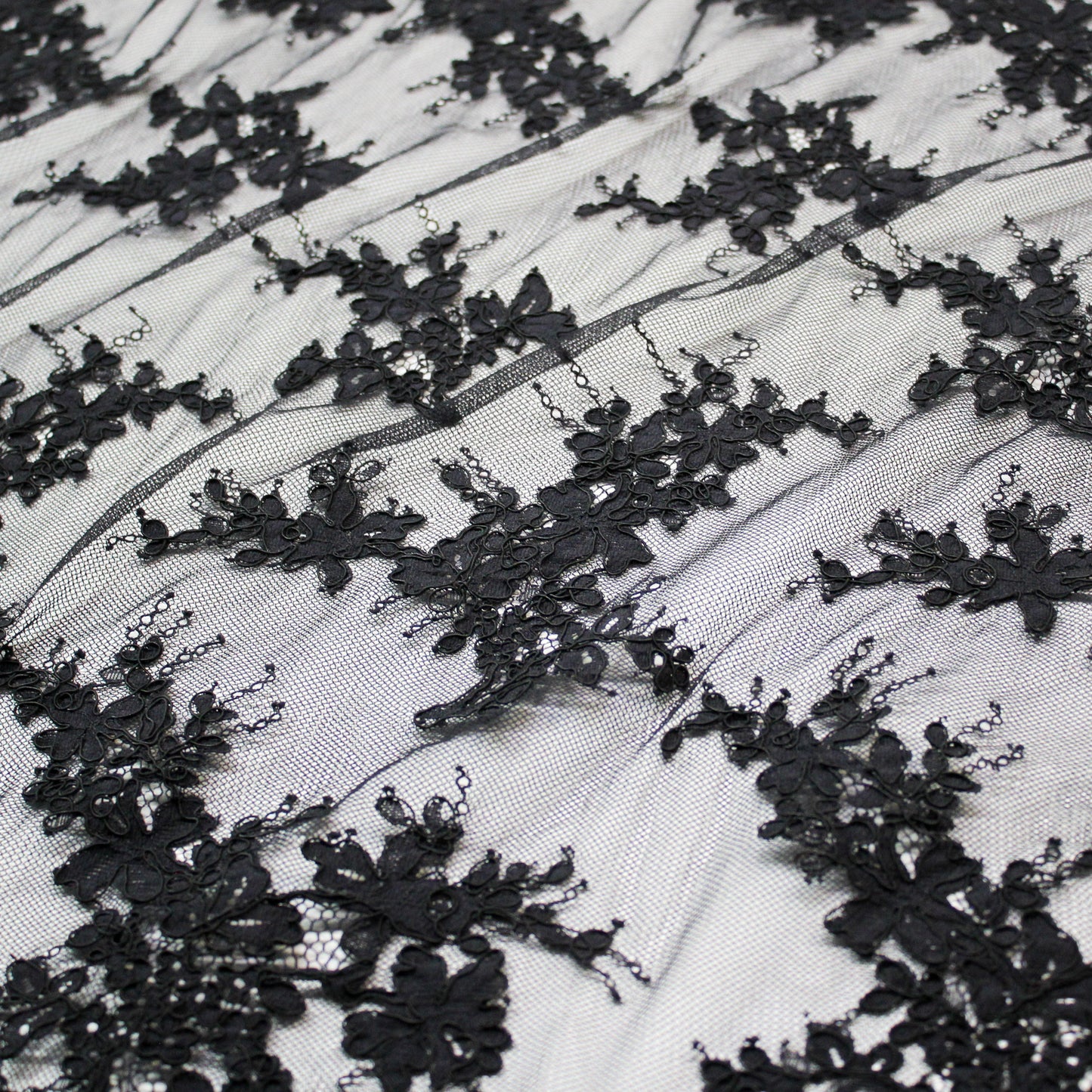 Re-embroidered Lace | Floral Branch Pattern | High Double Floral Border | H 140 cm | FSW2210