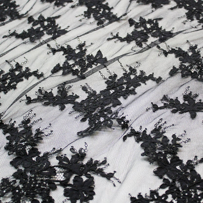Re-embroidered Lace | Floral Branch Pattern | High Double Floral Border | H 140 cm | FSW2210