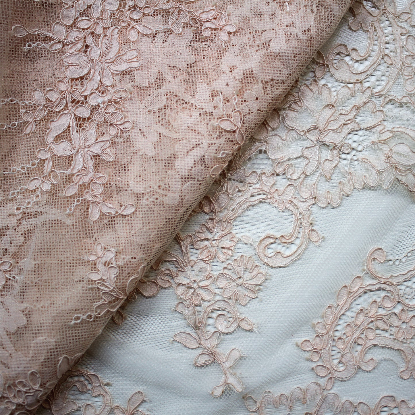Re-embroidered Lace | Floral Branch Pattern | High Double Floral Border | H 140 cm | FSW2210