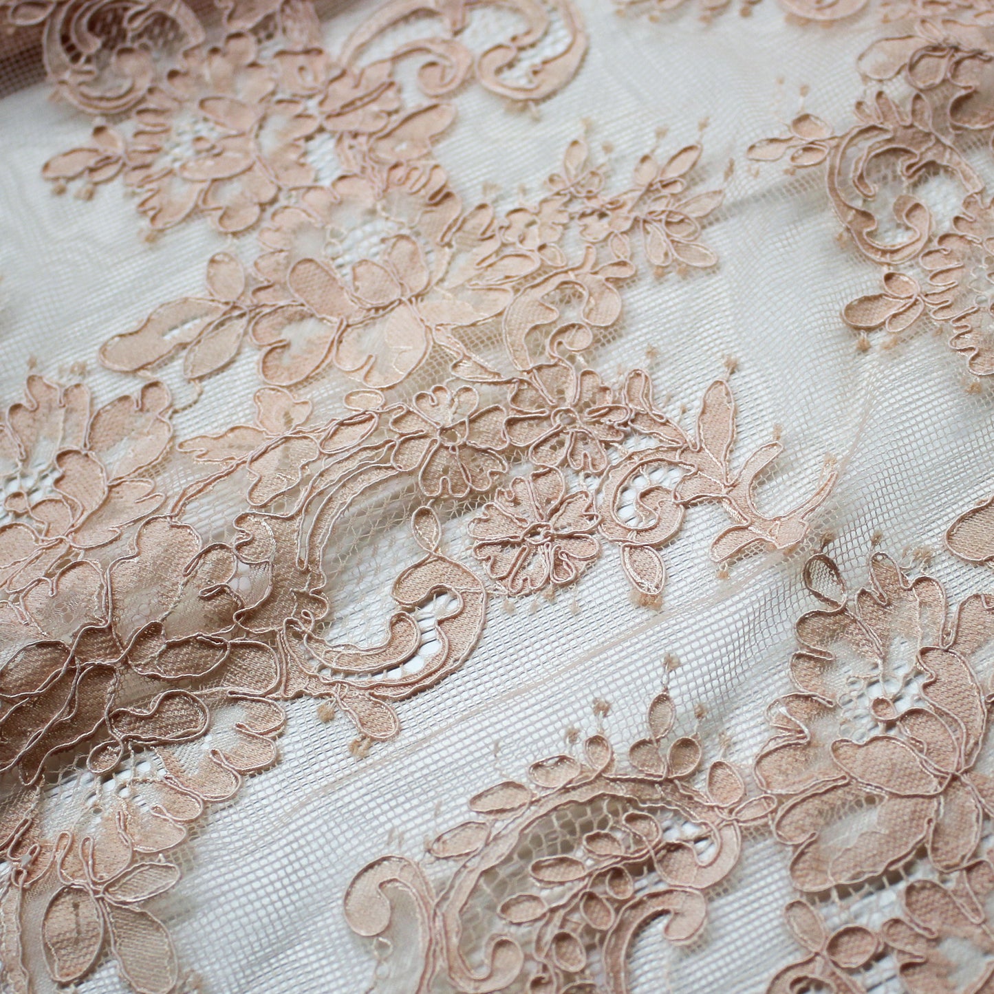 Re-embroidered Lace | Floral Branch Pattern | High Double Floral Border | H 140 cm | FSW2210