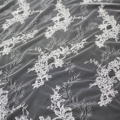 Pizzo Rebrodato | Ramage di Fiori | Doppio Bordo Alto | H 150 cm | FSW4267