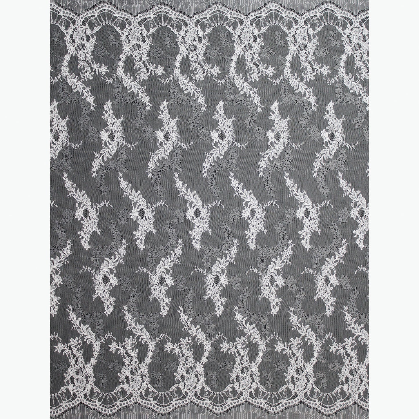 Pizzo Rebrodato | Ramage di Fiori | Doppio Bordo Alto | H 150 cm | FSW4267