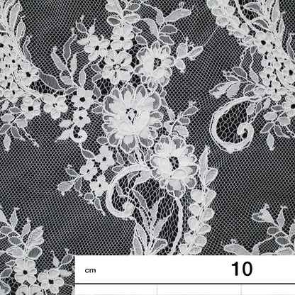 Re-embroidered Lace | Paisley & Floral Branch Pattern | High Double Floral Branch Border | H 150 cm | FSW4263