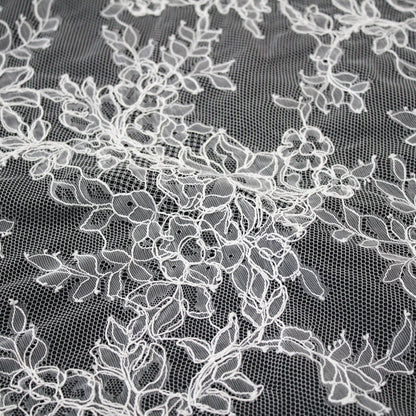Re-embroidered Lace | Floral Branches | High Double Floral Border | H 150 cm | FSW4269