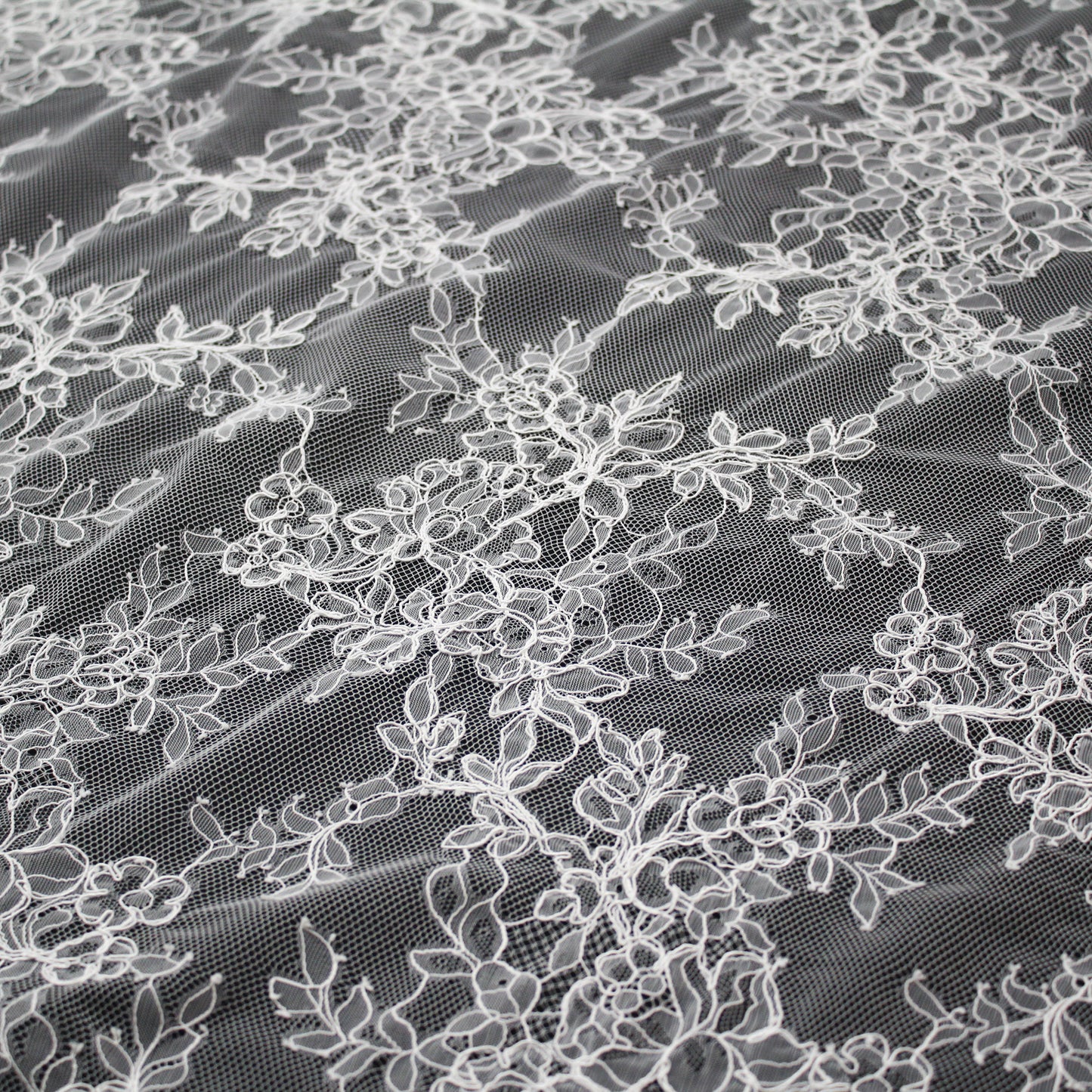 Re-embroidered Lace | Floral Branches | High Double Floral Border | H 150 cm | FSW4269