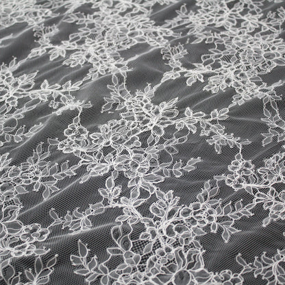 Re-embroidered Lace | Floral Branches | High Double Floral Border | H 150 cm | FSW4269