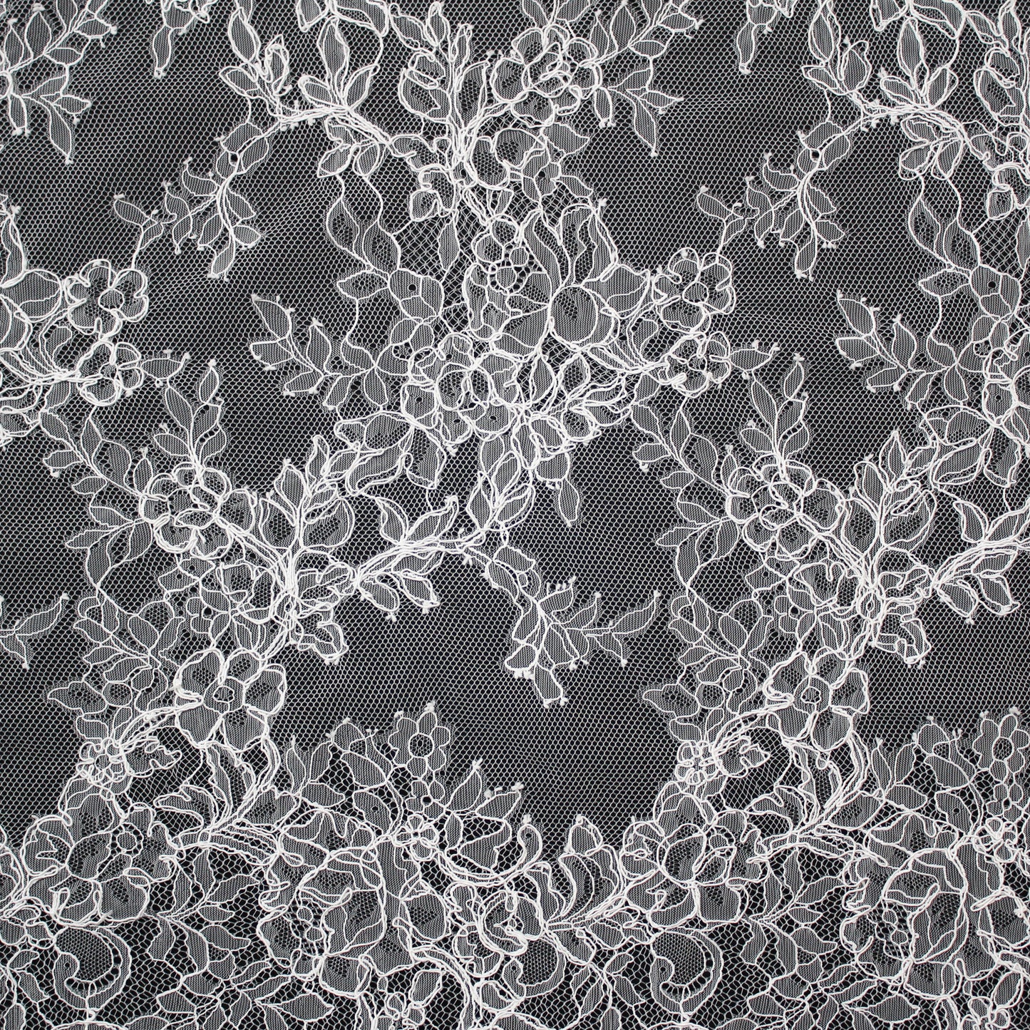 Re-embroidered Lace | Floral Branches | High Double Floral Border | H 150 cm | FSW4269