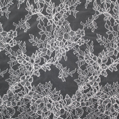 Re-embroidered Lace | Floral Branches | High Double Floral Border | H 150 cm | FSW4269