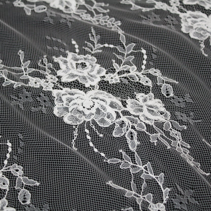 Re-embroidered Lace | Floral Branches | High Double Floral Border | H 150 cm | FSW4272