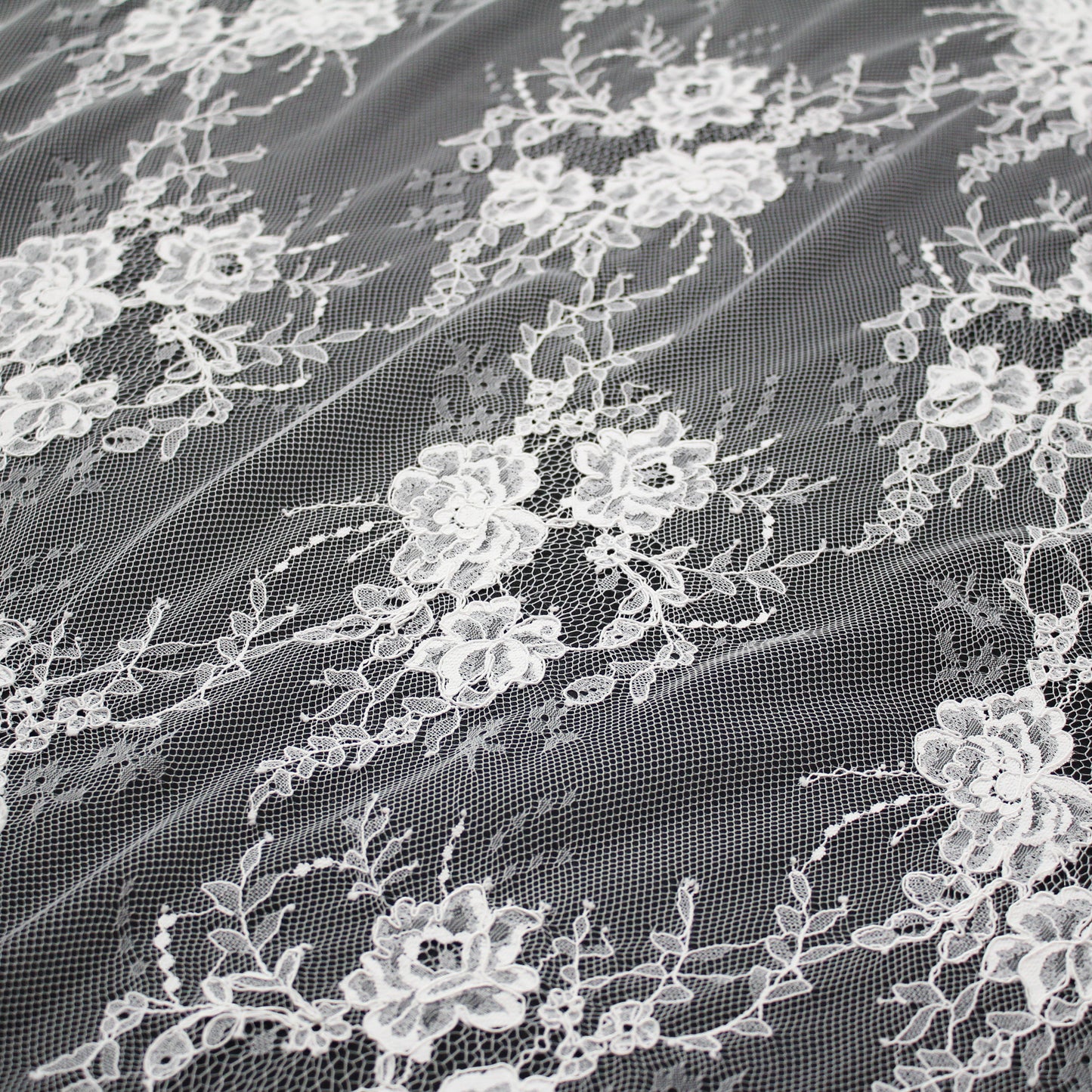 Re-embroidered Lace | Floral Branches | High Double Floral Border | H 150 cm | FSW4272